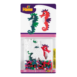 Hama Beads,  Set 350 piezas + placa pequeña + papel 