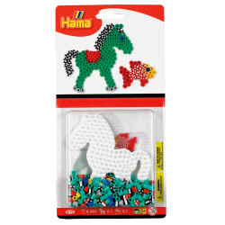 Hama Beads,  Set 350 piezas + placa pequeña + papel 