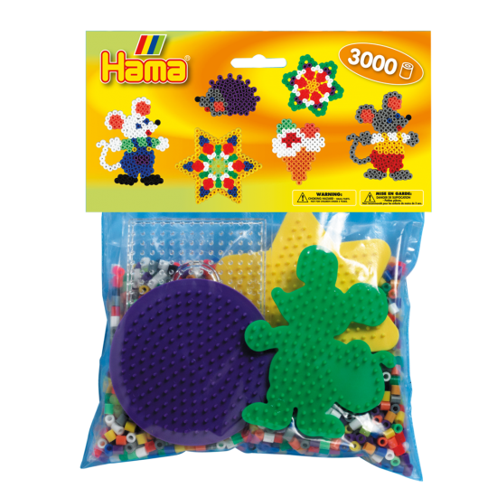 Hama Beads, Pack Principiantes para grupos, 3000 piezas, mod 4411