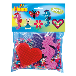 Hama Beads, Pack  Principiantes para grupos, 3000 piezas, mod 4412