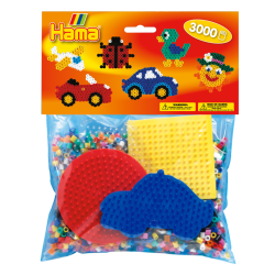 Hama Beads, Pack principiantes para grupos, 3000 piezas, mod 4413