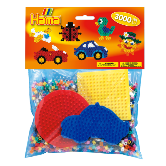 Hama Beads, Pack principiantes para grupos, 3000 piezas, mod 4413