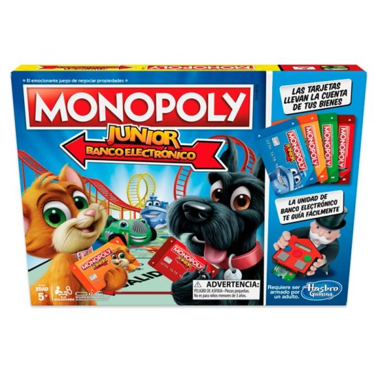 Juego de mesa, Monopoly JUNIOR, Banco Electronico 