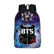 Mochila Impermeable, BTS KPOP con llavero BTS ,  42cm Doble compartimiento