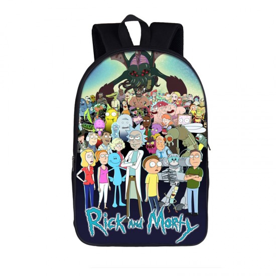 Mochila Impermeable, Rick y Morty ,  42cm Doble compartimiento