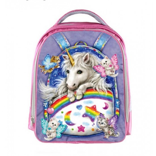 Mochila Impermeable, Unicornio , 33 cm Doble compartimiento