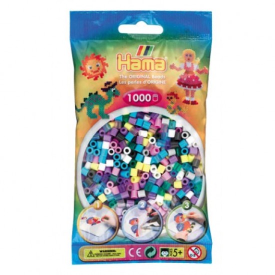 Hama Beads, MIDI Pasteles y Jelly 69, 1000 piezas