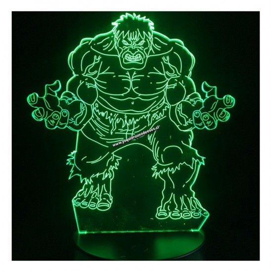 Lampara Efecto 3d, Hulk