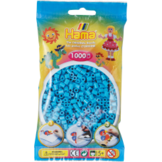 Hama Beads, MIDI Azul - CELESTE, 1000 piezas