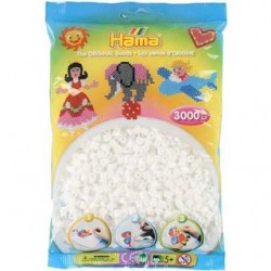 Hama Beads, MIDI Blanco, 3000 piezas