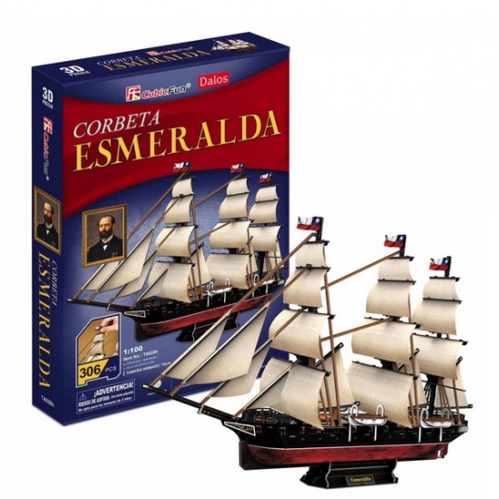 Puzzle 3d, CORBETA ESMERALDA DE ARTURO PRAT, CHILE Puzzle 3d, CORBETA ESMERALDA DE ARTURO PRAT, CHILE