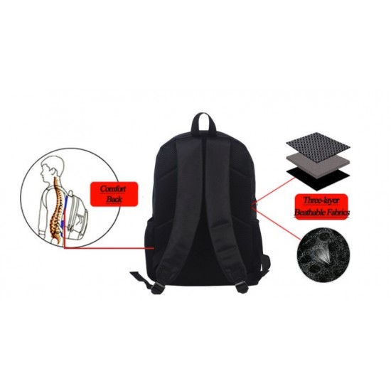 Mochila Impermeable, BTS KPOP con llavero BTS ,  42cm Doble compartimiento