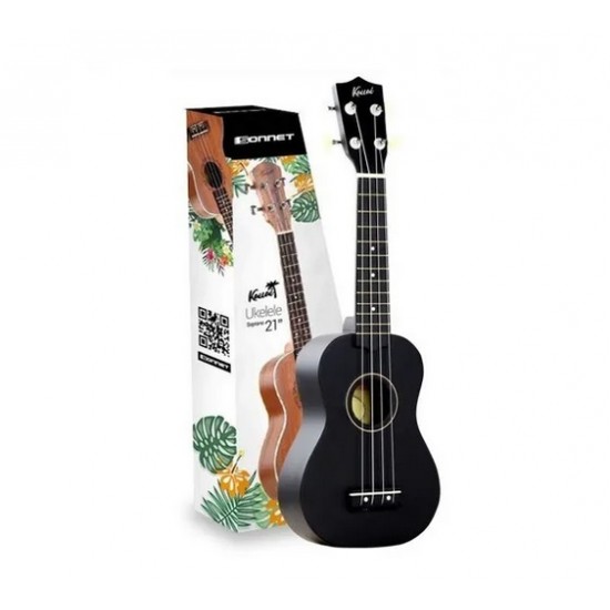 Ukelele Sonun Kauai Soprano 21 + Funda, Negro