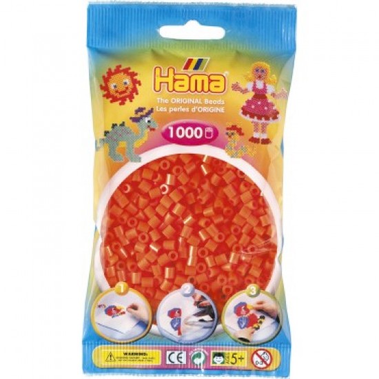 Hama Beads, NARANJA, 1000 piezas