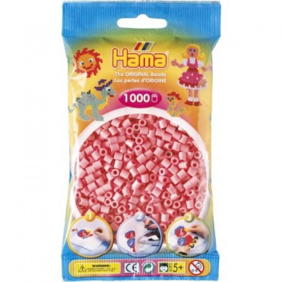 Hama Beads, MIDI ROSA, 1000 piezas