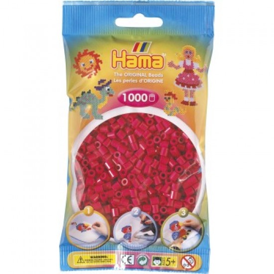 Hama Beads, ROJO GRANATE, 1000 piezas