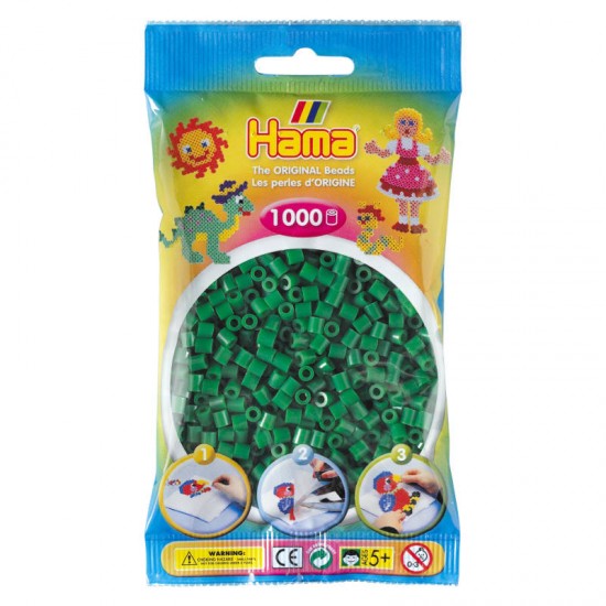 Hama Beads, MIDI Verde, 1000 piezas