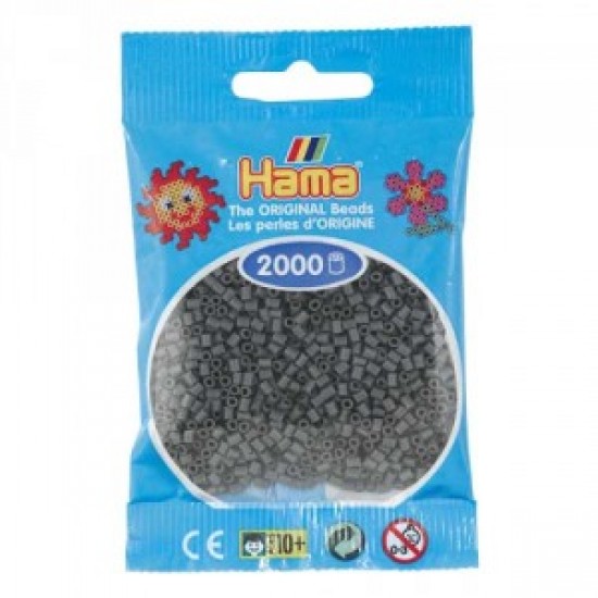 Hama Beads, Mini gris oscuro, de 2000 piezas