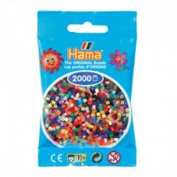 Hama Beads, Mini mix 2000 piezas, 48 colores