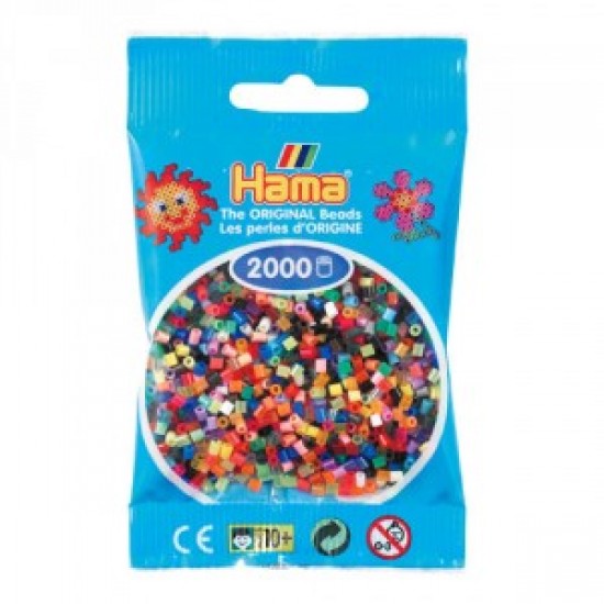 Hama Beads, Mini mix 2000 piezas, 48 colores