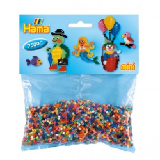 Hama Beads, mezcla de colores, 7500 piezas, MINI- cod 583 Hama Beads, mezcla de colores, 7500 piezas, MINI- cod 583