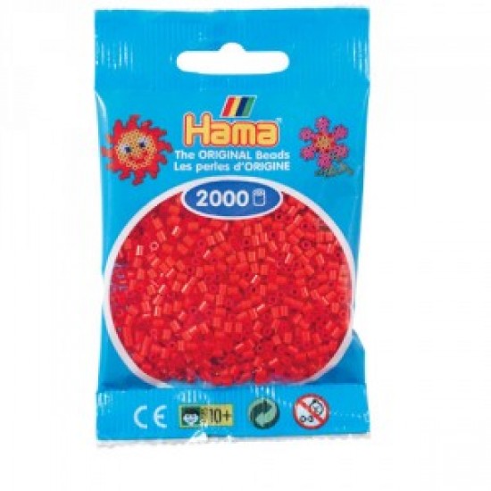 Hama Beads, Mini rojo, de 2000 piezas