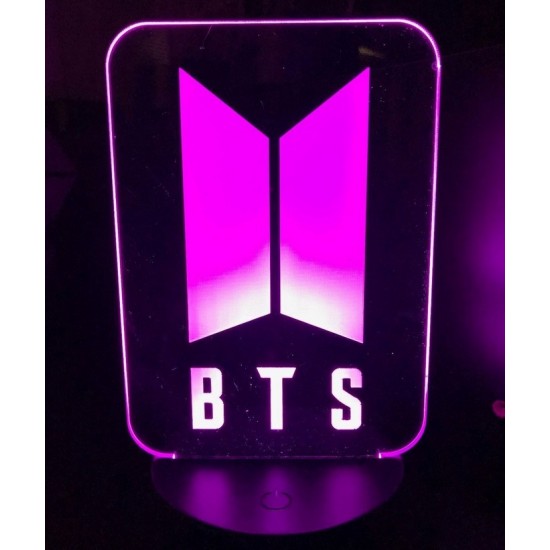 Lampara Efecto 3d, BTS Kpop Lampara Efecto 3d, BTS Kpop