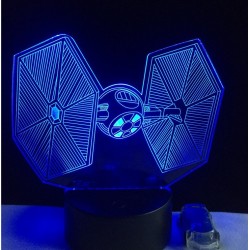 Lampara Efecto 3d, Tie Fighter, star wars