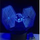 Lampara Efecto 3d, Tie Fighter, star wars