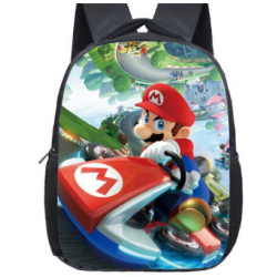 Mochila Impermeable, Mario kart  ,  42cm Doble compartimiento