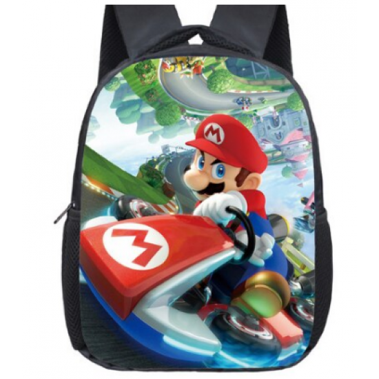 Mochila Impermeable, Mario kart  ,  42cm Doble compartimiento